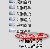 采購(gòu)分類屬性設(shè)置
