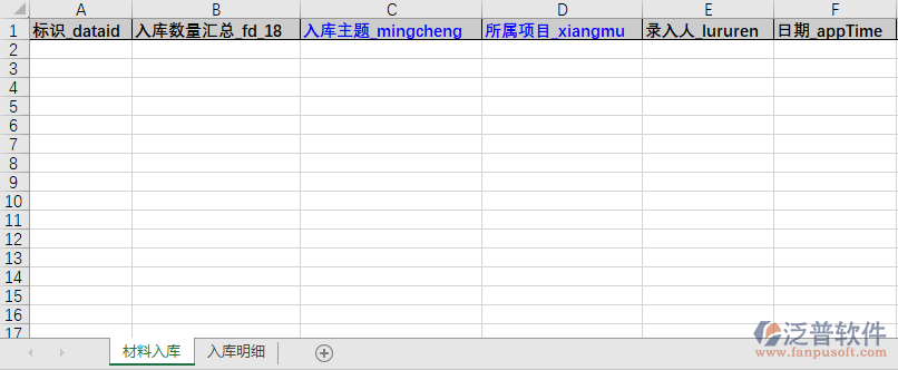 建筑現(xiàn)場(chǎng)材料入庫模板