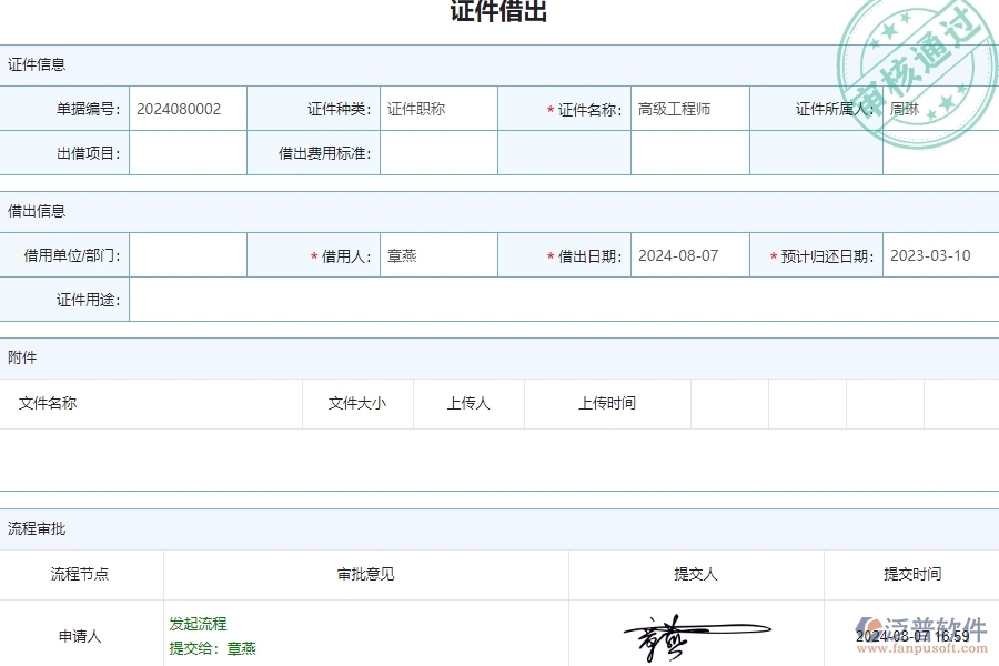 電力工程企業(yè)證件借還的框架設計思路