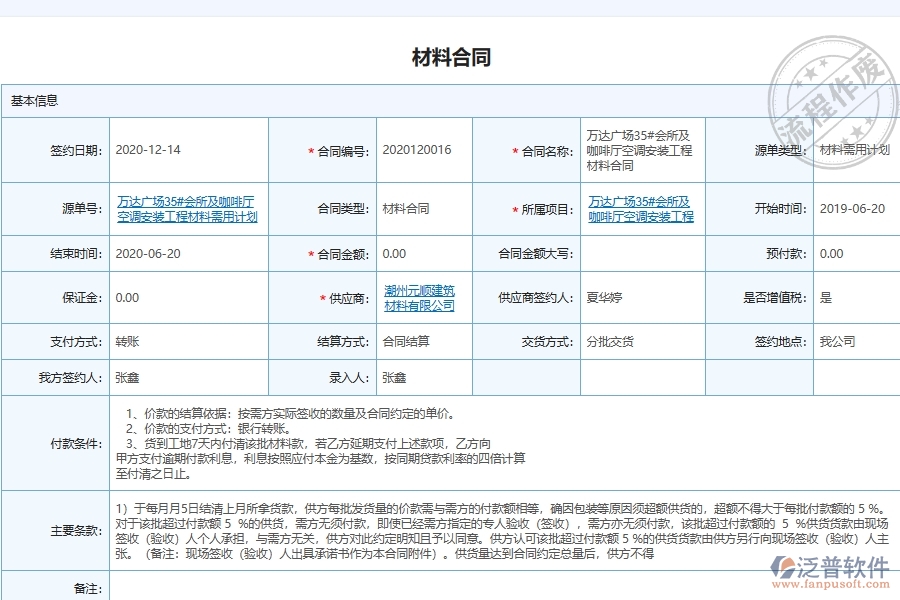 設(shè)備安裝工程材料合同管理時的注意事項