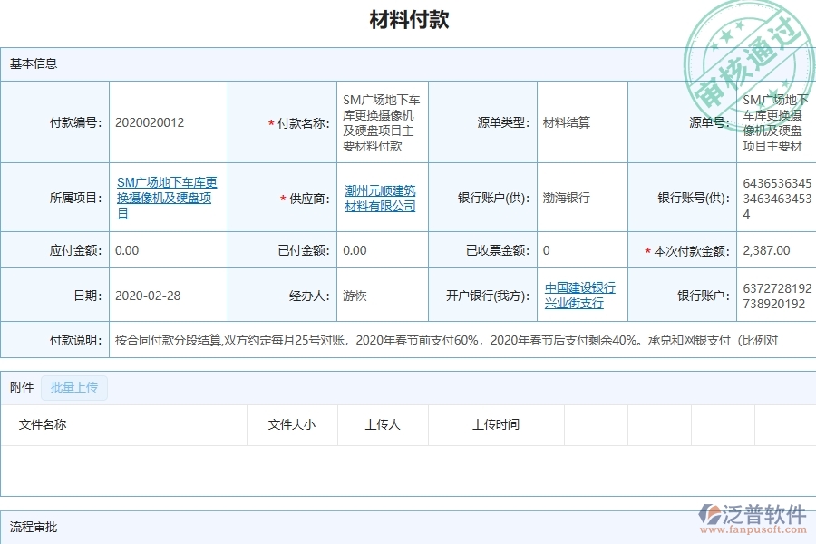 三、泛普軟件-機(jī)電工程管理系統(tǒng)中材料付款的幾個(gè)優(yōu)勢是什么