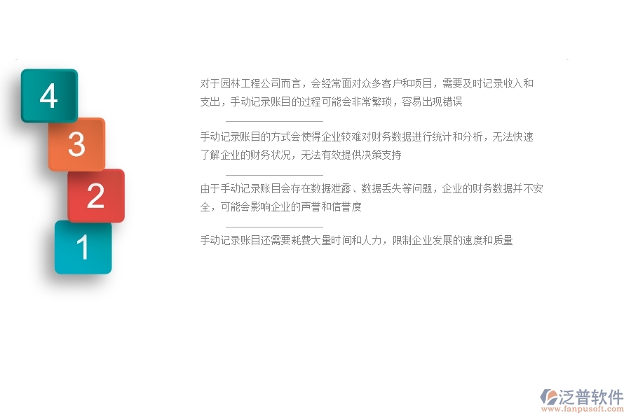 一、園林工程公司沒有使用系統(tǒng)時(shí)在賬戶信息方面遇到的問題有哪些