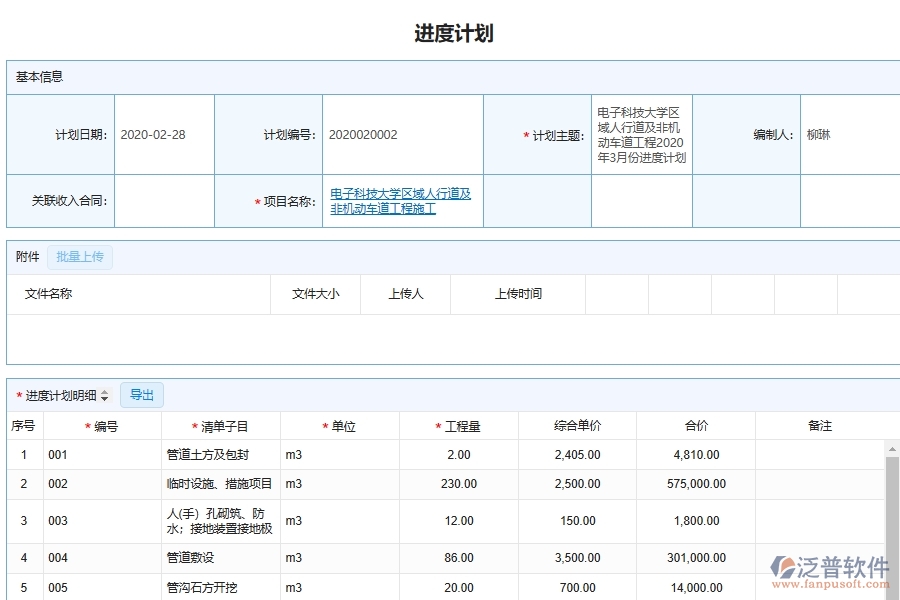 泛普軟件-市政工程管理系統(tǒng)中施工進(jìn)度統(tǒng)計(jì)管理的競爭優(yōu)勢