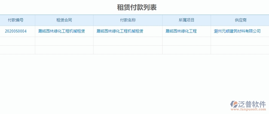 二、泛普軟件-園林工程項(xiàng)目管理系統(tǒng)在租賃付款中的價(jià)值