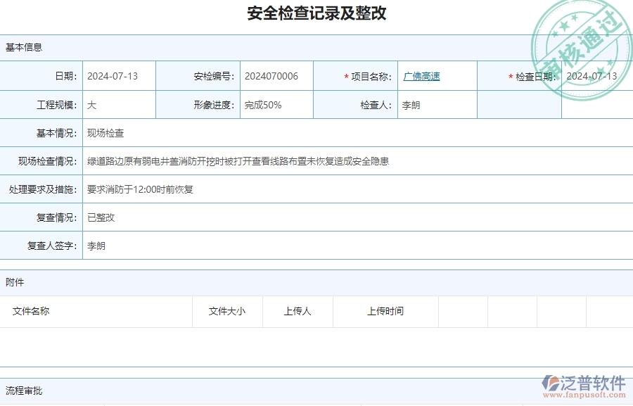 三、泛普軟件-公路工程管理系統(tǒng)在安全檢查記錄及整改中的應(yīng)用場(chǎng)景