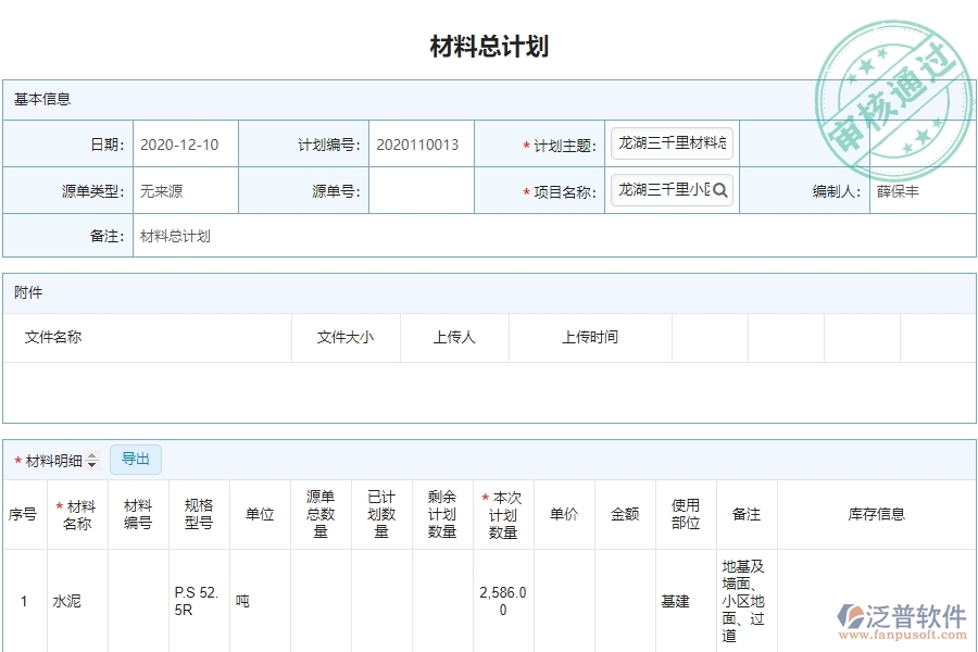 泛普軟件-路橋工程管理系統(tǒng)在項目材料管理中的應(yīng)用場景