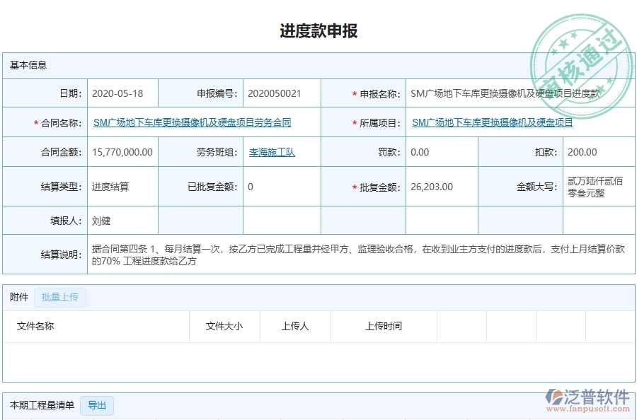 三、泛普軟件-勞務(wù)付款在弱電工程企業(yè)中有哪些優(yōu)點(diǎn)和長(zhǎng)處