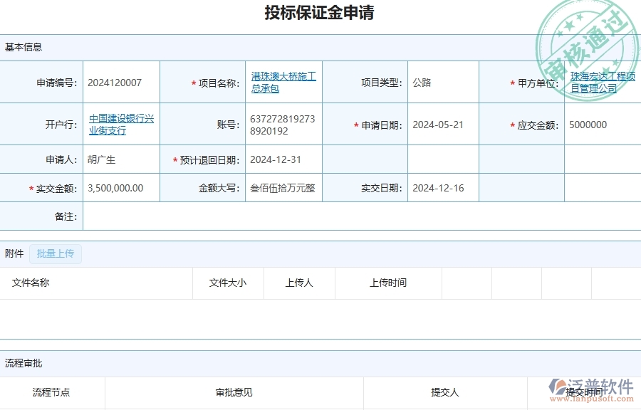 三、泛普軟件-公路工程企業(yè)在投標(biāo)保證金申請列表中需要注意哪些問題