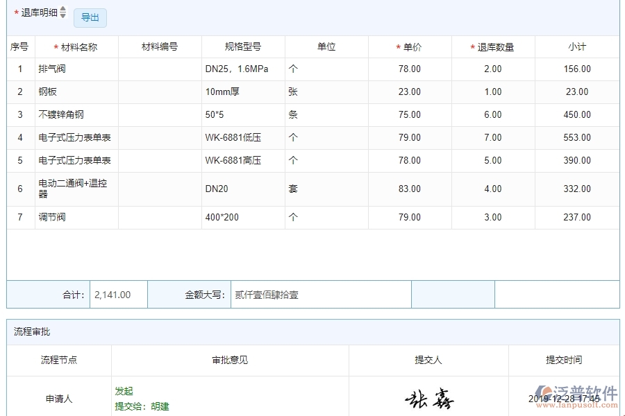 四、使用泛普軟件-幕墻工程材料退庫管理系統(tǒng)的核心優(yōu)勢