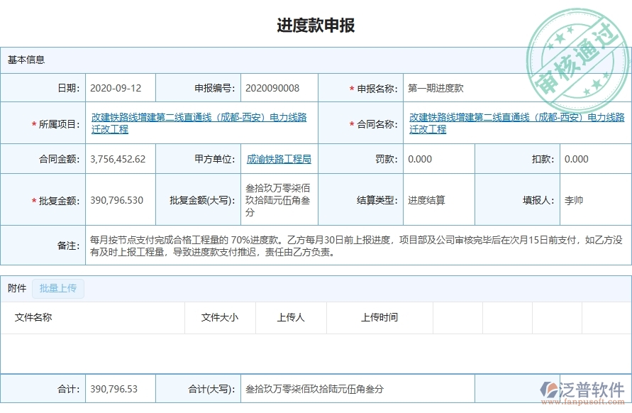 二、泛普軟件-弱電工程項目管理系統(tǒng)在進度款收入申報管理的方案