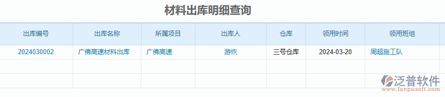四、泛普軟件-公路工程企業(yè)材料進(jìn)出庫匯總表的重要性