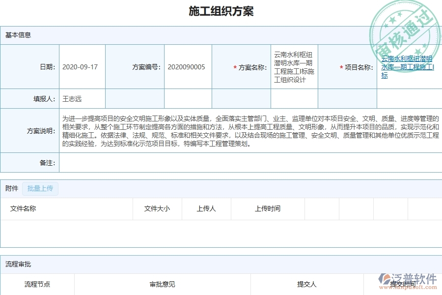 三、泛普軟件-弱電工程管理系統(tǒng)在施工組織方案列表中的注意事項(xiàng)