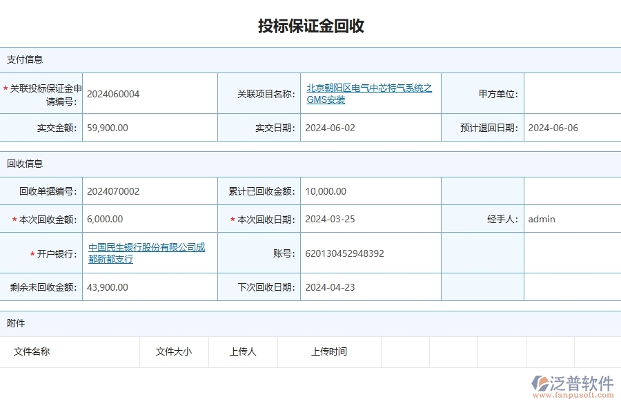 三、泛普軟件-安防工程企業(yè)管理系統(tǒng)中投標保證金回收的優(yōu)點與缺點