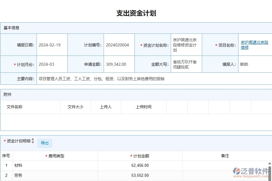 四、泛普軟件-公路工程管理系統(tǒng)在資金計(jì)劃中的應(yīng)用場(chǎng)景