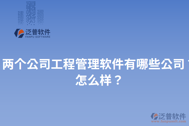 兩個(gè)公司工程管理軟件有哪些公司？怎么樣？