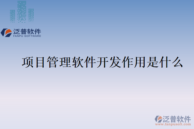 項(xiàng)目管理軟件開(kāi)發(fā)作用是什么