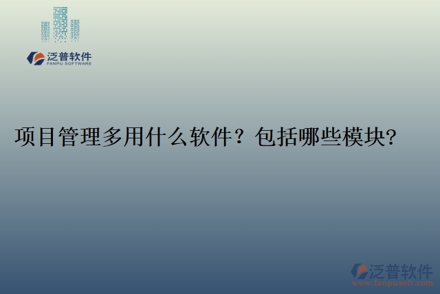 項目管理多用什么軟件？包括哪些模塊?