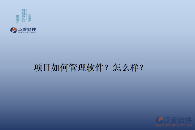 項目如何管理軟件？怎么樣？