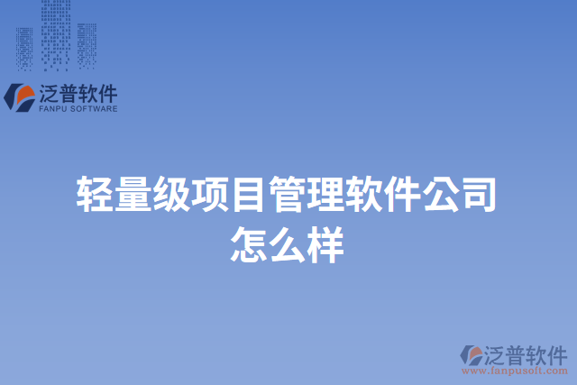 輕量級項(xiàng)目管理軟件公司怎么樣