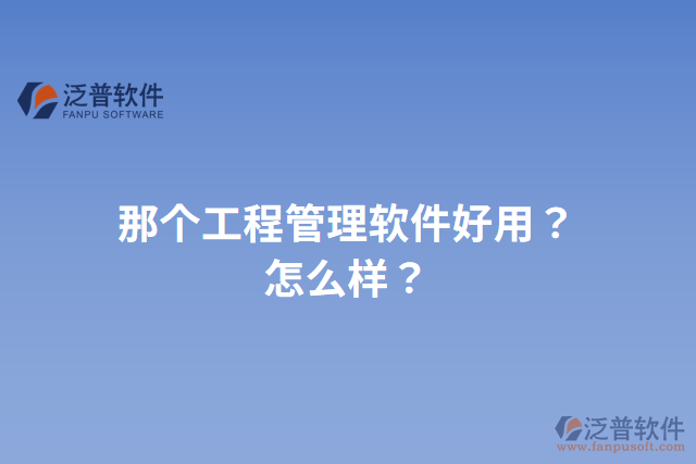 那個工程管理軟件好用？怎么樣？