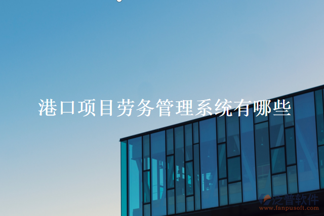 港口項目勞務管理系統(tǒng)有哪些