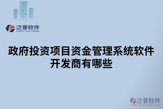 政府投資項(xiàng)目資金管理系統(tǒng)軟件開發(fā)商有哪些