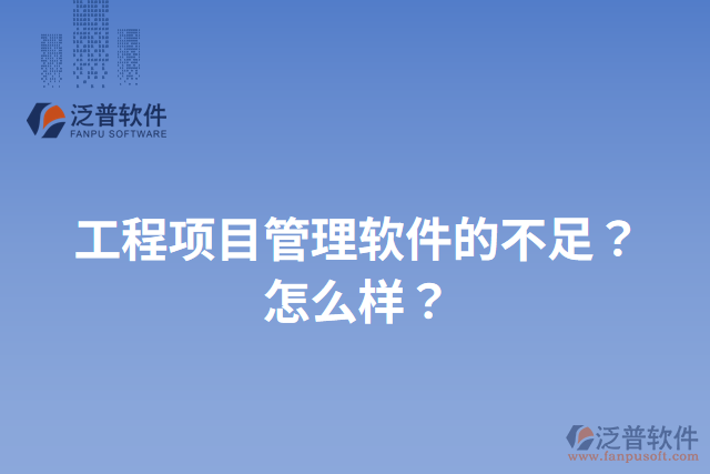工程項目管理軟件的不足？怎么樣？