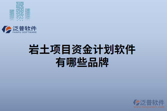 巖土項目資金計劃軟件有哪些品牌