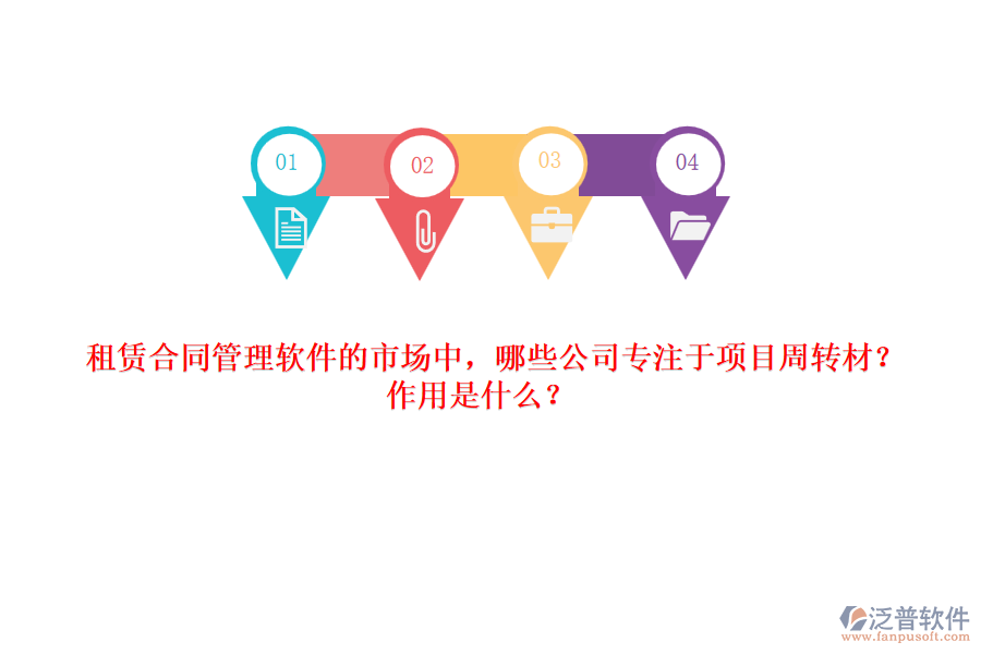 租賃合同管理軟件的市場中，哪些公司專注于項目周轉(zhuǎn)材？作用是什么？