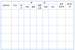 美容院顧客簽到表